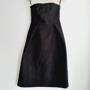 LORD & TAYLOR 424 Fifth Black Strapless Cocktail Dress Sz 0